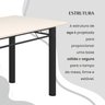 Conjunto Sala de Jantar Bahia Mesa Tubo 120x75cm Tampo Madeira com 4 Cadeiras - 9