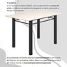 Conjunto Sala de Jantar Bahia Mesa Tubo 120x75cm Tampo Madeira com 4 Cadeiras - 4