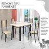 Conjunto Sala de Jantar Bahia Mesa Tubo 120x75cm Tampo Madeira com 4 Cadeiras - 6