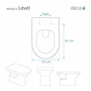 Ver imagem 3 de Assento Sanitário Acrílico Level Branco para vaso Deca