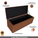 Ver imagem 6 de Cabeceira Estofada Recamier Baú para Cama Box 160cm Queen:Terra Cota