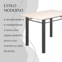 Ver imagem 7 de Conjunto Sala de Jantar Bahia Mesa Tubo 120x75cm Tampo Madeira com 4 Cadeiras