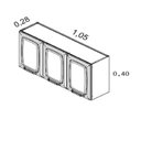 Ver imagem 5 de Armário de Cozinha em Aço 3 Portas 105cm Rose Itatiaia