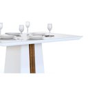 Ver imagem 6 de Mesa de Sala Jantar Italia + Tampo Madeirado Vidro 120x90cm Cinza Urbano/Freijo/Cinza Urbano - DJ M