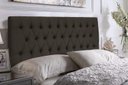 Ver imagem 2 de Cabeceira Painel Imperatriz 120 cm com Capitonê Suede Marrom Claro