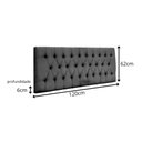 Ver imagem 3 de Cabeceira Painel Imperatriz 120 cm com Capitonê Suede Marrom Claro