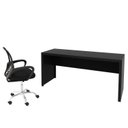 Ver imagem 4 de Kit 2 Peças com Escrivaninha 163cm com Cadeira de Escritório Diretor Tela Mesh