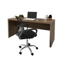 Ver imagem 2 de Conjunto 2 Peças com Escrivaninha 163cm com Cadeira de Escritório Diretor Tela Mesh Nogal Marrom