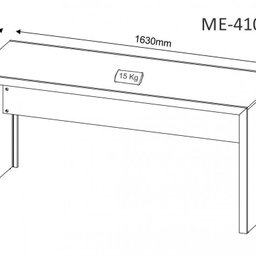 Kit 2 Peças com Escrivaninha 163cm com Cadeira de Escritório Diretor Tela Mesh - 11