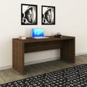Ver imagem 7 de Conjunto 2 Peças com Escrivaninha 163cm com Cadeira de Escritório Diretor Tela Mesh Nogal Marrom