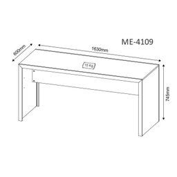 Kit 2 Peças com Escrivaninha 163cm com Cadeira de Escritório Diretor Tela Mesh - 9