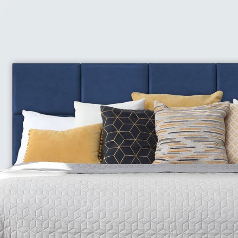 Cabeceira Modulada Estofada Adesiva 1 Módulo 30x40cm Azul