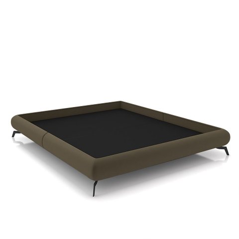 Cama Queen Size Avulsa Bezos Madeira Imunizada Pés em Aço Revestimento Veludo Castor G91 - Gran Belo