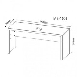 Kit 2 Peças com Escrivaninha 163cm com Cadeira de Escritório Diretor Tela Mesh - 10