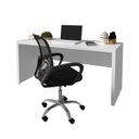 Ver imagem 2 de Kit 2 Peças com Escrivaninha 163cm com Cadeira de Escritório Diretor Tela Mesh