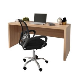 Kit 2 Peças com Escrivaninha 163cm com Cadeira de Escritório Diretor Tela Mesh - 2