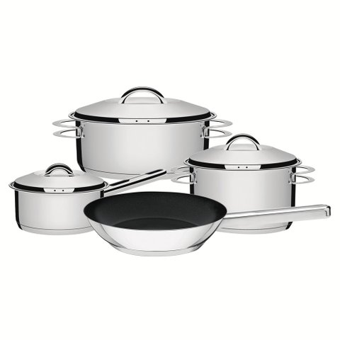Jogo de Panelas Solar Aço Inox Fundo Triplo 4pc 65500/120 Tramontina - Inox