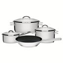 Ver imagem 1 de Jogo de Panelas Solar Aço Inox Fundo Triplo 4pc 65500/120 Tramontina - Inox