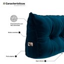 Ver imagem 5 de Kit 02 Almofadas para Cabeceira Encosto Apoio Lombar Spot 160cm com Porta Celular Veludo - Desk Desi