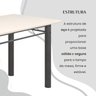 Conjunto Sala de Jantar Bahia Mesa Tubo 120x75cm Tampo Madeira com 4 Cadeiras - 9