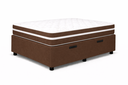 Ver imagem 2 de Kit Cama Box Baú Solteiro 88x188 cm + Colchão Molas Bonnel Solteiro 28 cm Marrom Suede