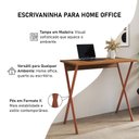 Ver imagem 3 de Mesa de Escritório X 90x53 para Trabalho e Estudo com Base em Ferro - Ferro Cobre Tampo Amêndoa