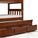 Ver imagem 5 de Cama Treliche Solteiro 188x88cm 3 Gavetas com Escada Fixa Altis Avelã B11 - Mpozenato