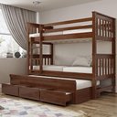 Ver imagem 3 de Cama Treliche Solteiro 188x88cm 3 Gavetas com Escada Fixa Altis Avelã B11 - Mpozenato