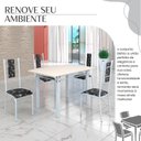 Ver imagem 6 de Conjunto Sala de Jantar Bahia Mesa Tubo 120x75cm Tampo Madeira com 4 Cadeiras