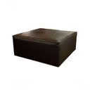 Ver imagem 1 de Puff de Couro Munique Preto Iguana - Mempra Design