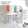 Conjunto Sala de Jantar Bahia Mesa Tubo 120x75cm Tampo Madeira com 4 Cadeiras - 6
