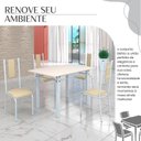 Ver imagem 6 de Conjunto Sala de Jantar Bahia Mesa Tubo 120x75cm Tampo Madeira com 4 Cadeiras