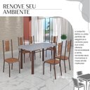 Ver imagem 6 de Conjunto Sala de Jantar Bahia Mesa Tubo 140x75cm Tampo Pedra Granito com 6 Cadeiras