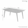 Conjunto Mesa Retangular MDF com 6 Cadeiras Eames PP - 10