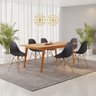 Conjunto Mesa Retangular MDF com 6 Cadeiras Eames PP - 1