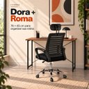 Ver imagem 5 de Conjunto de Escritório Mesa Dora e Cadeira Diretor Roma Preto