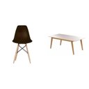 Ver imagem 2 de Conjunto Mesa Retangular Vidro/MDF com 6 Cadeiras Eames PP