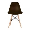 Ver imagem 3 de Conjunto Mesa Retangular Vidro/MDF com 6 Cadeiras Eames PP Preto/Cinamomo/Off White