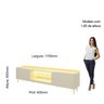 Rack para TV até 75 Polegadas com LED e Pés de Ferro 170cm Splendore Yescasa - 5