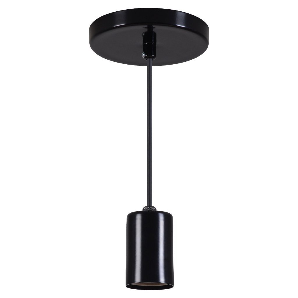 Pendente Copinho Soquete Luminária Lustre Alumínio Preto Fosco - T&T Iluminação