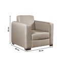 Ver imagem 3 de Poltrona Decorativa para Sala de Estar Basic Bege