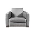 Ver imagem 2 de Poltrona Decorativa para Sala de Estar 90 Cm Basic Cinza Claro