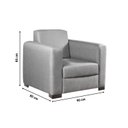 Ver imagem 3 de Poltrona Decorativa para Sala de Estar 90 Cm Basic Cinza Claro