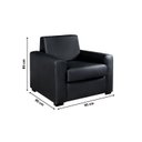 Ver imagem 3 de Poltrona Decorativa para Sala de Estar 90 Cm Basic Preto