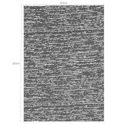 Tapete para Sala Cinza Mesclado 200x250cm Antiderrapante Mesa Jantar Retangular - 3