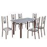 Conjunto Sala de Jantar Bahia Mesa Tubo 140x75cm Tampo Pedra Granito com 6 Cadeiras - 2