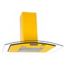 Coifa de Parede 80cm Vidro Curvo Slim Fogatti Amarelo 220v - 1