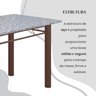 Conjunto Sala de Jantar Bahia Mesa Tubo 140x75cm Tampo Pedra Granito com 6 Cadeiras - 9