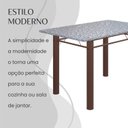 Ver imagem 7 de Conjunto Sala de Jantar Bahia Mesa Tubo 140x75cm Tampo Pedra Granito com 6 Cadeiras