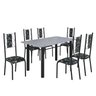 Conjunto Sala de Jantar Bahia Mesa Tubo 140x75cm Tampo Pedra Granito com 6 Cadeiras - 2